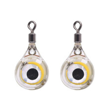 2 Pack LED Fishing Lure Lights Waterproof Deep Drop Bait for Night Saltwater and Freshwater