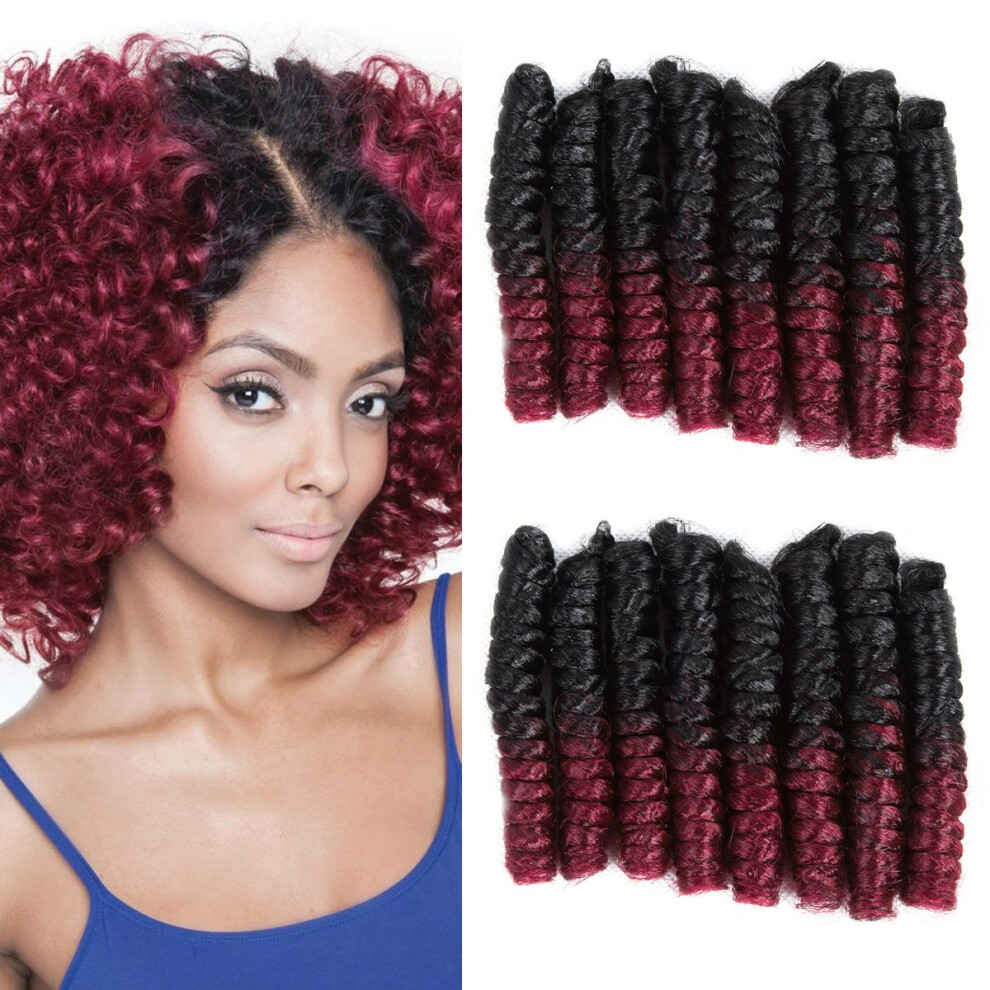 Unisex Afro Kinky Crochet Braids Hair Extensions 20 Inch Heat Resistant Toni Curl T1b/Bug