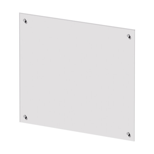 Living And Home 75x60cm Pre-Drilled Tempered Glass Splashback for Cookers, White 2