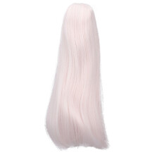 Capelli dritti resistenti al calore, rosa 8-9 pollici, per bambole 1/3