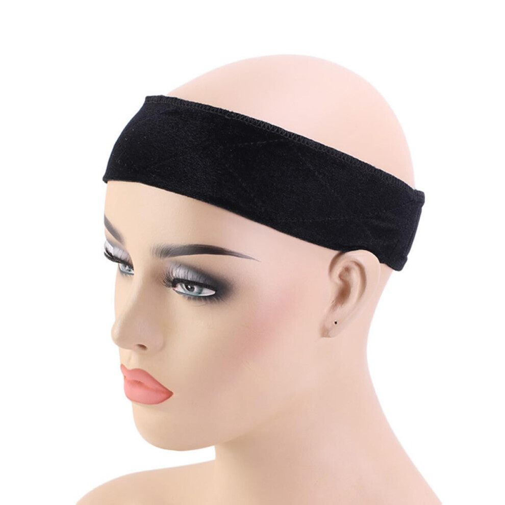 Unisex Velvet Wig Grip Headband Set Adjustable Nonslip Elastic Band For Secure Wig Stability