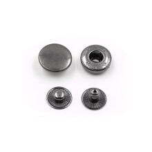 10 Pack Metal Snap Fasteners Press Studs Buttons for Sewing Leather Clothes Bags, Black 20mm