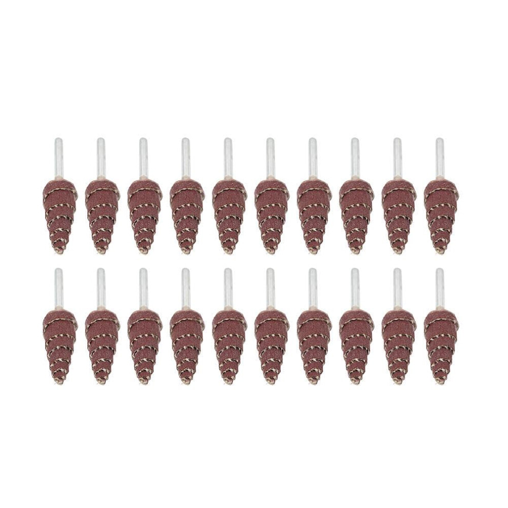 20Pcs Sanding Cone Wheels #320 Grit Flap Sandpaper For Rotary Tool Grinding Polishing 9044945221947