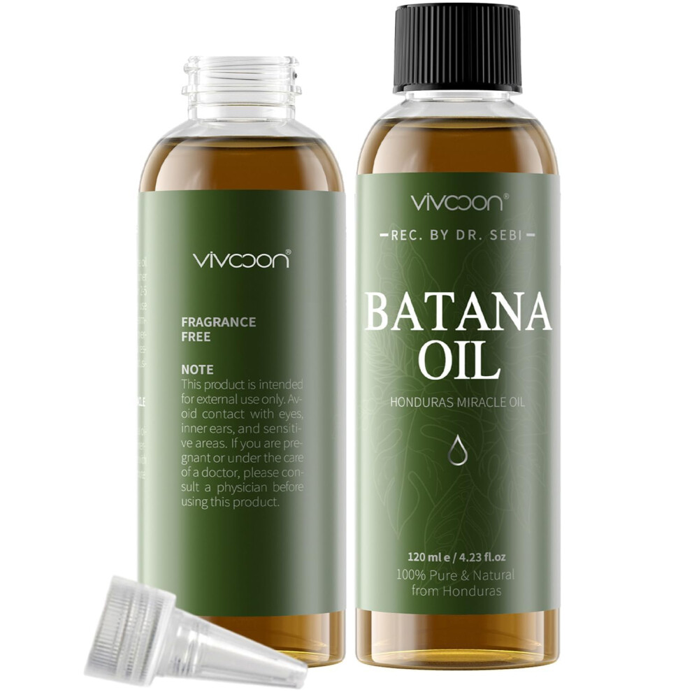 Batana Oil for Hair Growth, 100% Pure Organic Honduras Oil for Thicker Hair and Scalp Care