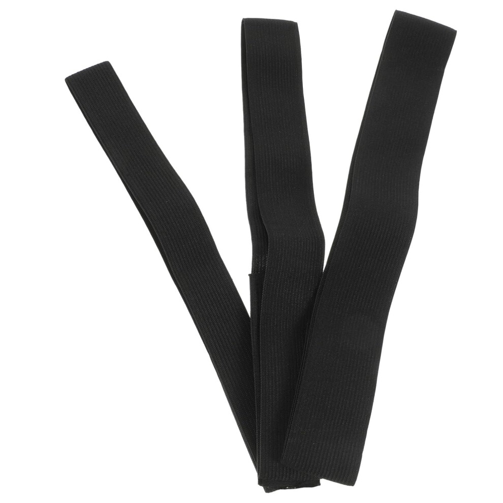 Unisex Black 3Pcs Wig Grip Band Set With Adjustable Elastic Wig Band For Lace Front Wigs, Non Slip Headbands