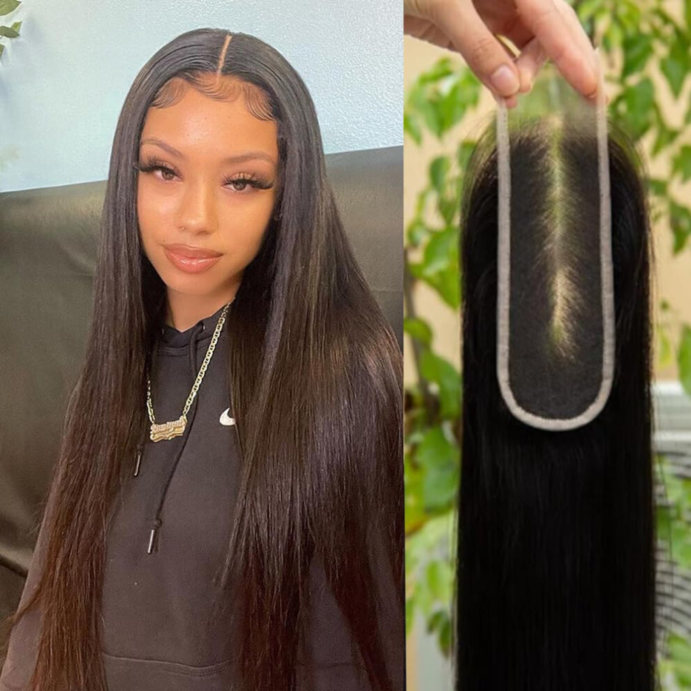 Unisex Black 2X6 Hd Lace Closure Wig 10 Inch Virgin Human Hair, Pre Plucked Natural Hairline, Glueless Fit