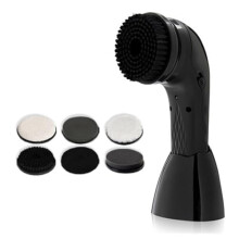 Electric Shoe Polisher Kit with 6 Brush Heads, USB Rechargeable for Shoes, Bags, Sofas – Black
