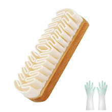 Rubber Shoe Brush for Suede, Nubuck & Leather Cleaning, Gentle Boot Scrubber, 1PC