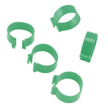 100 Pcs Open Type Green Poultry Feet Rings 18mm for Chicken Duck Goose