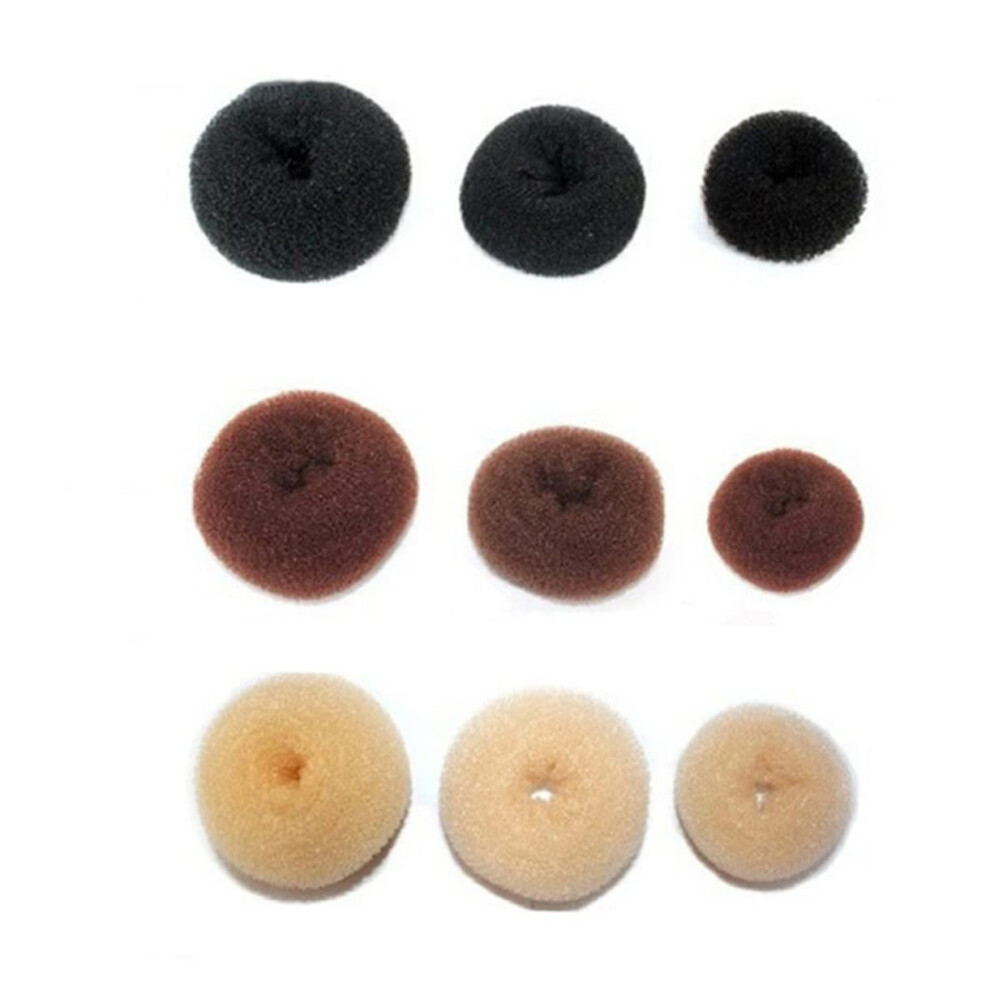 Hair Bun Maker Set Coffee Color Foam Mesh Chignon Tool for Quick Elegant Ballerina Bun Styling
