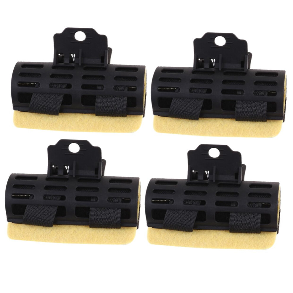 Unisex Black 4Pcs Plastic Salon Hairdressing Clips For Secure Sectioning And Professional Styling
