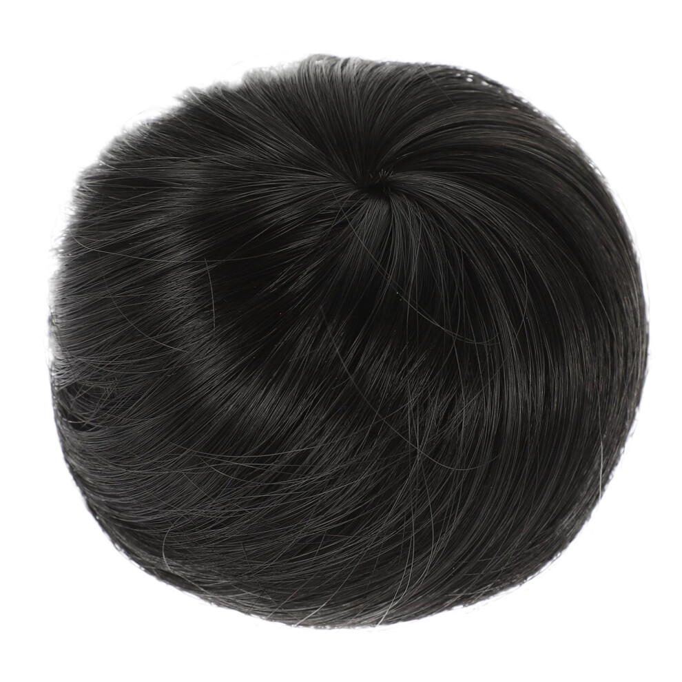 Unisex Synthetic Hair Bun Chignon Wig With Instant Volume Boost And Natural Texture For Quick Updos