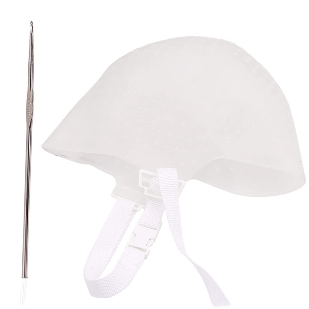 Hair Highlighting Cap Reusable Silicone with Hook for Precise Salon Hair Coloring Highlights