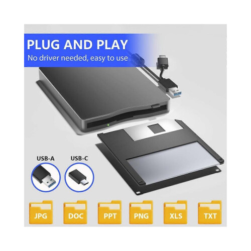 3.5 Inch External Floppy Disk Drive with USB Type-C 2