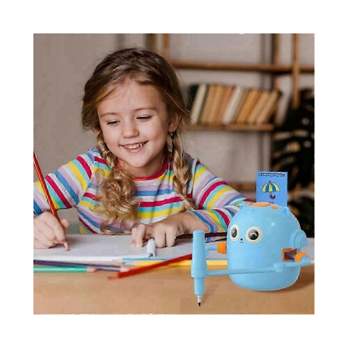 Interactive Educational Drawing Robot, 100 Drawing Cards,Intelligent Drawing Robot, Early Educational Drawing Robot Blue 2