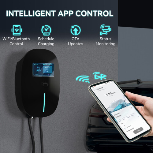 ELECWISH 7kW 32A EV Charging Station With 7m Cable APP UK 2