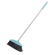 Heavy Duty Broom with Sturdy Handle for Indoor Outdoor Floor Sweeping in Home Office Garden