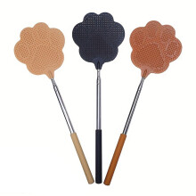 Telescopic Fly Swatter Set of 3 with Stainless Steel Rod, Thick Mesh, AntiSlip Handle for Indoor Outdoor Insect Control