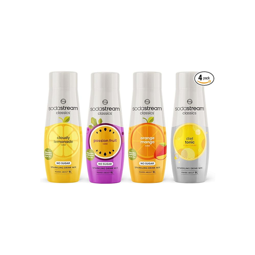 Sodastream Sugar Free Syrup 440Ml Lemon Passionfruit & Mango Tonic Orange