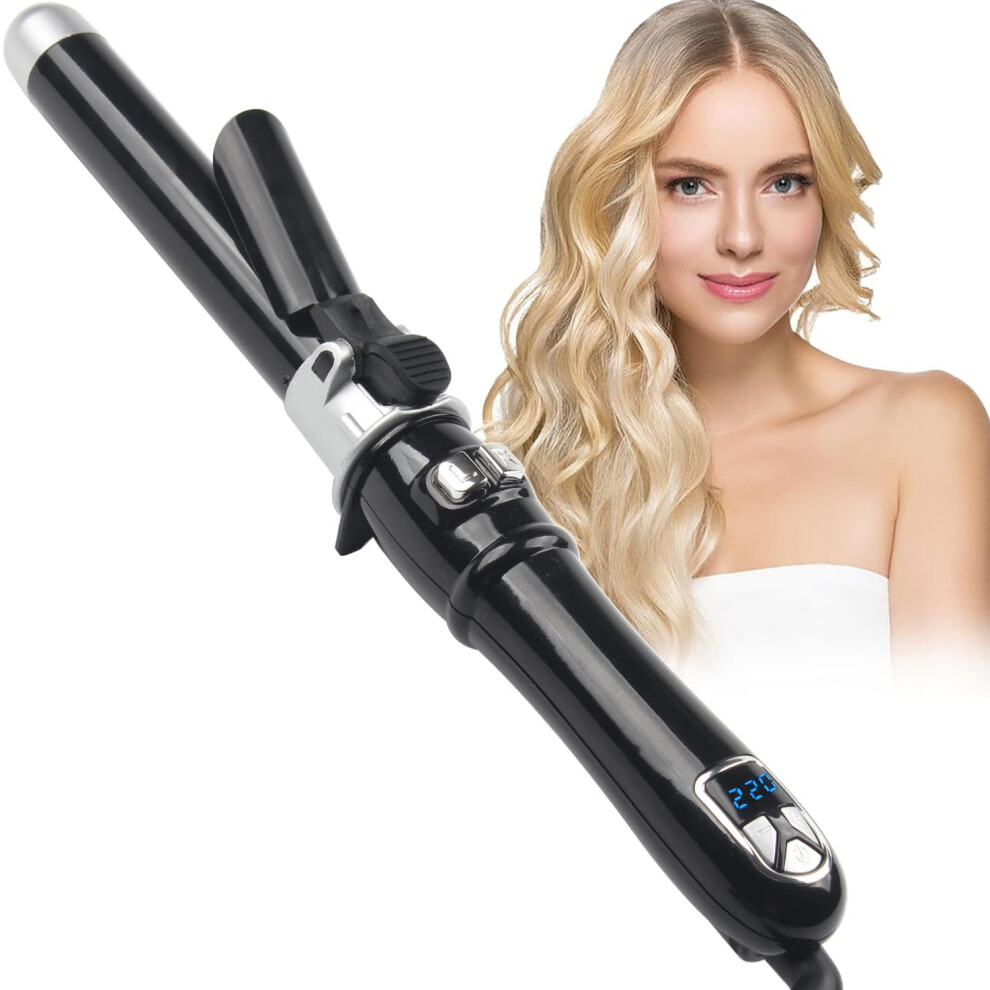 Automatic Hair Curler 28mm Ceramic Barrel Fast Heating with Adjustable Temperature and LCD Display