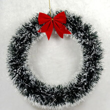 Mini Guirlanda de Natal, Guirlanda de Natal para Exterior de 30 cm com Laços Vermelhos para Porta de Entrada, Guirlanda de Natal para Decorações