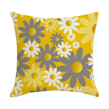 REASONCOOL Housses de coussin décoratives 45 x 45 cm, motif marguerites, imperméables, compatibles avec la décoration de canapés, terrasses,