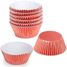 BinDamon Goldfolien-Muffinförmchen/Backförmchen, Standardgröße, 200 Stück
