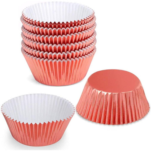 BinDamon Goldfolien-Muffinförmchen/Backförmchen, Standardgröße, 200 Stück