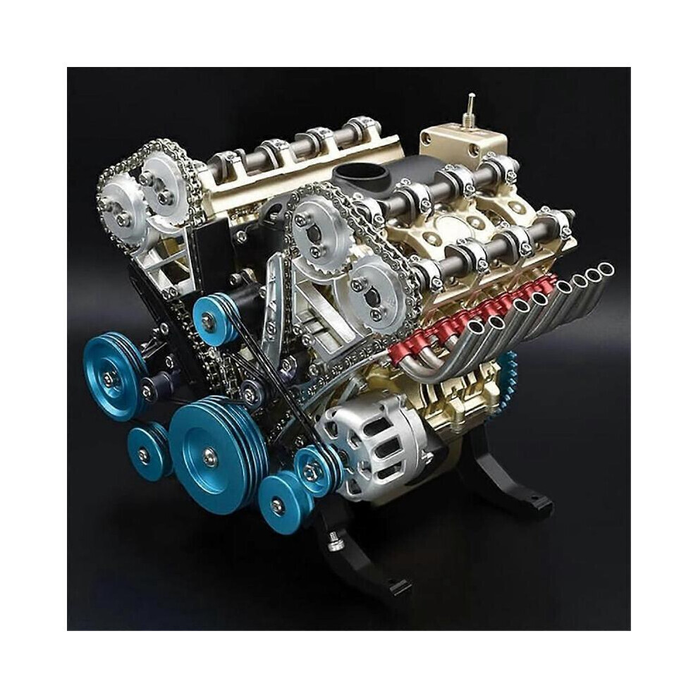 Model Engine Kit for Adult, 8-Cylinder Metal Car Engine Model Kit ...