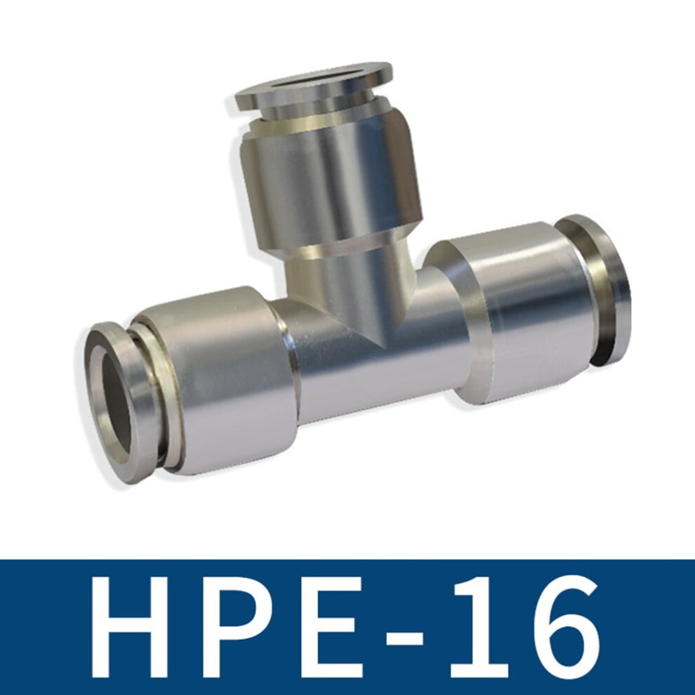 Zinc Alloy Pneumatic Quick Connector Pe Tee T-Type Compressed Air Pipe Joint Pe-16 9149926987062