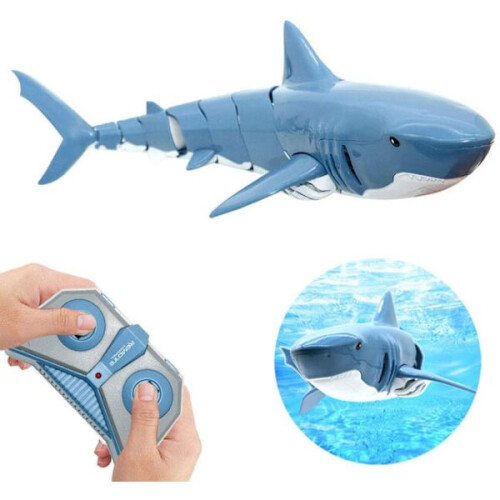 Robot shark swimming in water