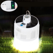 Linterna de camping PeiBai con imán, bombillas LED solares para exteriores, carga de batería, linterna LED portátil, banco de carga para teléfono.