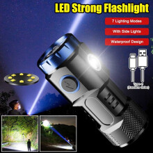 VASTFIRE Mini LED-ficklampa Uppladdningsbar Ljus Liten Ficklampa Vattentät För Utomhus Camping Vandring