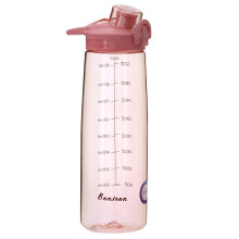 BONISON36oz sportvattenflaska med fällbart lock, läckagesäker och BPA-fri, kompatibel med yoga, löpning, cykling, camping - rosa