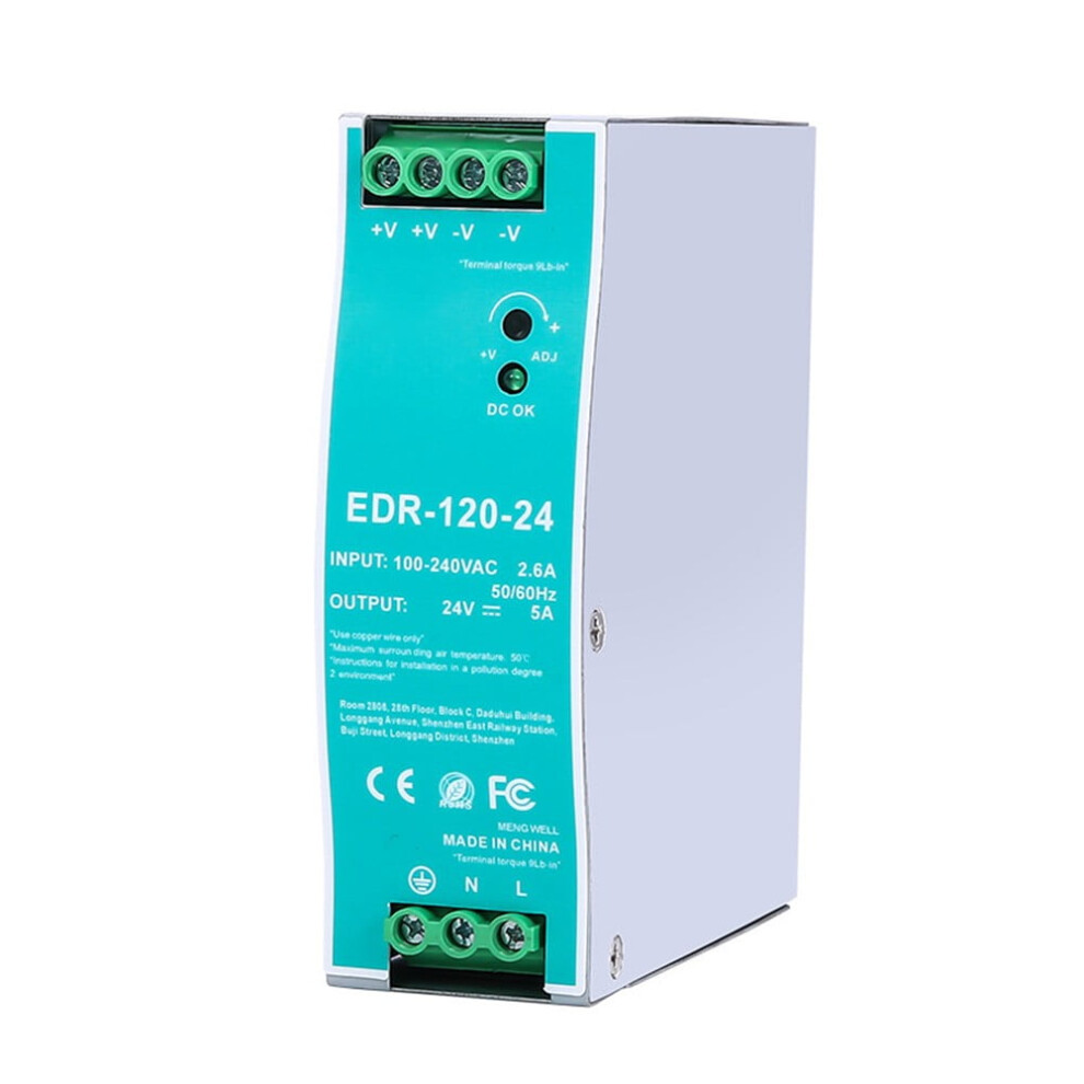 Edr-120-24 120W Single Output 24V Din Rail Switching Power Supply 9149926987642