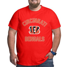 Bengals Herr Stor och Lång Sport Kort Fotbollslag Logo Ärm För Basebollfans Gåvor T-shirt