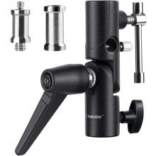 Camera Flash Bracket H-Type Mount Swivel Tilt Light Stand Metal Umbrella Softbox Holder Adapter 180 Adjustable