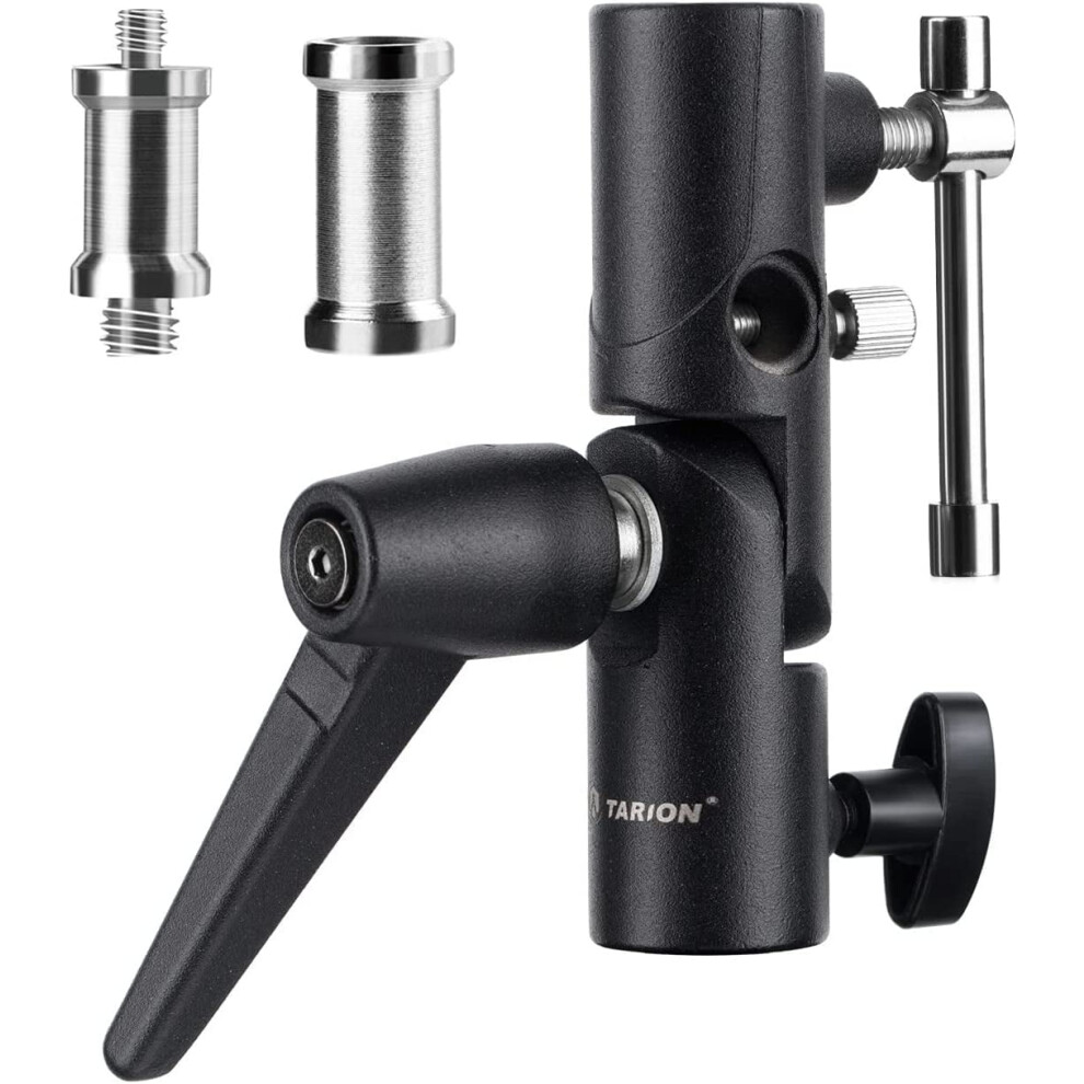 Camera Flash Bracket H-Type Mount Swivel Tilt Stand Metal Umbrella Softbox Holder Adapter 180 Adjustable Light 9149926987451