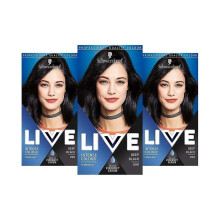 (099 Deep Black - x3)Schwarzkopf Live Hair Colour 099 Deep Black - Pack Of 3