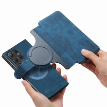 RFID-beskyttelsesetui - Magnetisk Magsafe, todelt design, kompatibel med Samsung Galaxy-serien og S21 (blå)