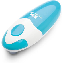 Kitchen Mama Auto Electric Can Opener - One-Touch, Hands-Free, Smooth Edge, Food-Safe, Battery Operated (Teal)