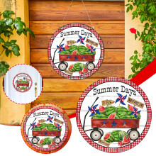 Lmueinov Independence Day Welcome Sign Decorative Vintage Wall Hanging Home Garden Holiday Mega Sales Saving Up To30% Off