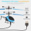 Feiona Flying Mini RC Αεροσκάφη με Επαγωγικό Φως που Φλας, Τηλεκατευθυνόμενα Αεροπλάνα, 6