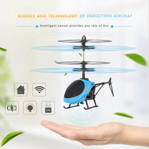 Feiona Flying Mini RC Αεροσκάφη με Επαγωγικό Φως που Φλας, Τηλεκατευθυνόμενα Αεροπλάνα, 1