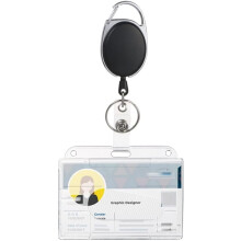 Portatarjetas mejorado con yoyó y cordón resistente para tarjetas de visita, que protege tus credenciales, tarjetas de visita, tarjetas de