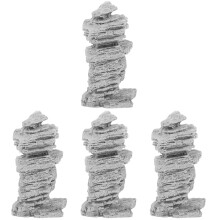 Set of 4 Indoor Bonsai Decorate Tablescape Living Room Decoration Landscape Mini Rockery Model Ornament Mold