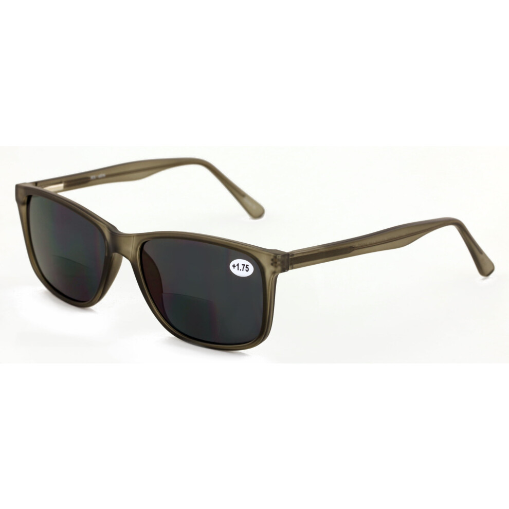 XL Wide Reading Sunglasses - Optical Frame Tinted Sun Reader UV Protection 150mm BIFOCAL +2.50