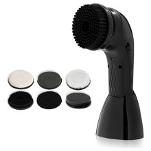 Electric Shoe Polisher Kit with 6 Brush Heads for Leather Shoes, Bags, Car Seats and Sofas, Black