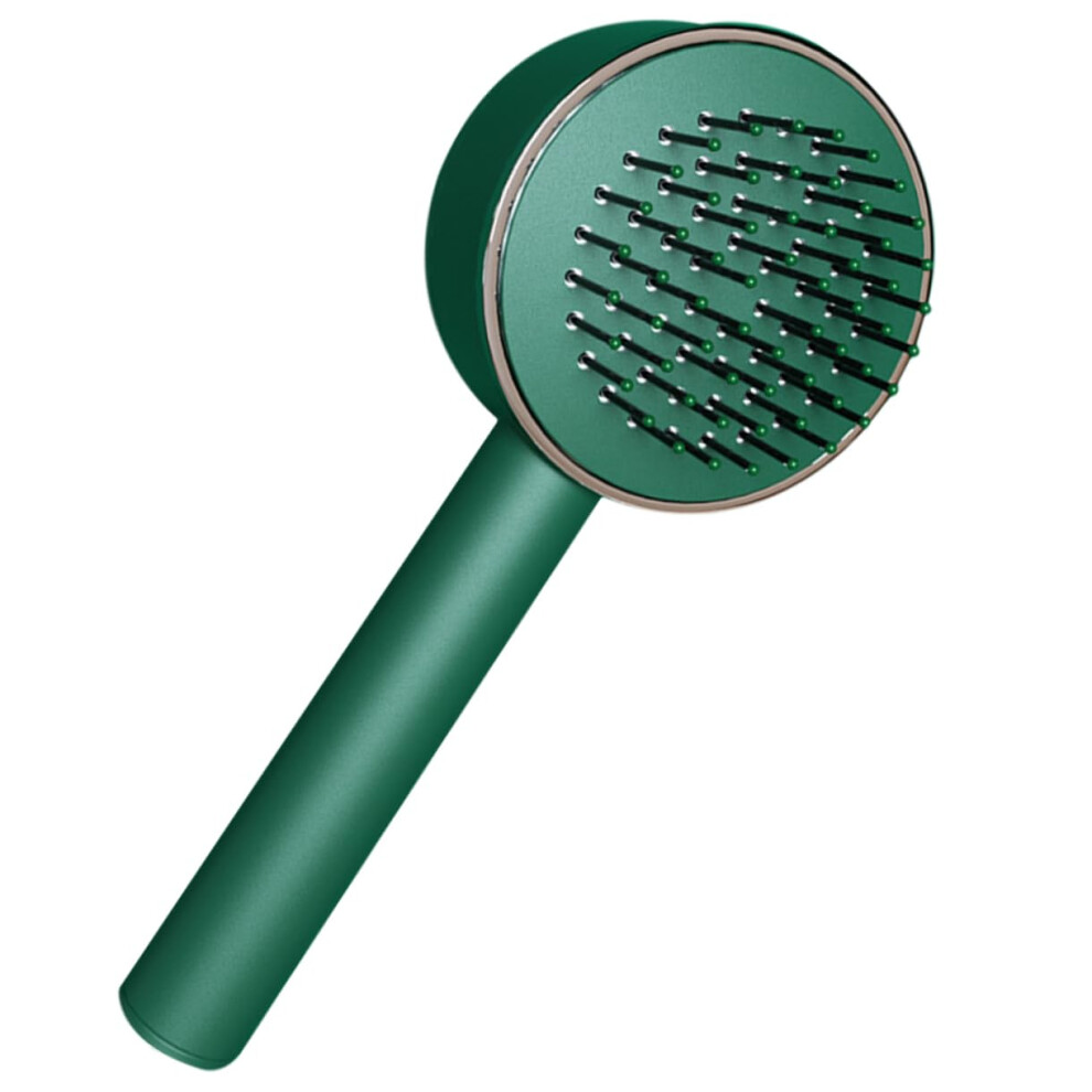 Green Detangling Brush For Curly Hair With Ergonomic Grip, Gentle Scalp Massage, Antifrizz Comb