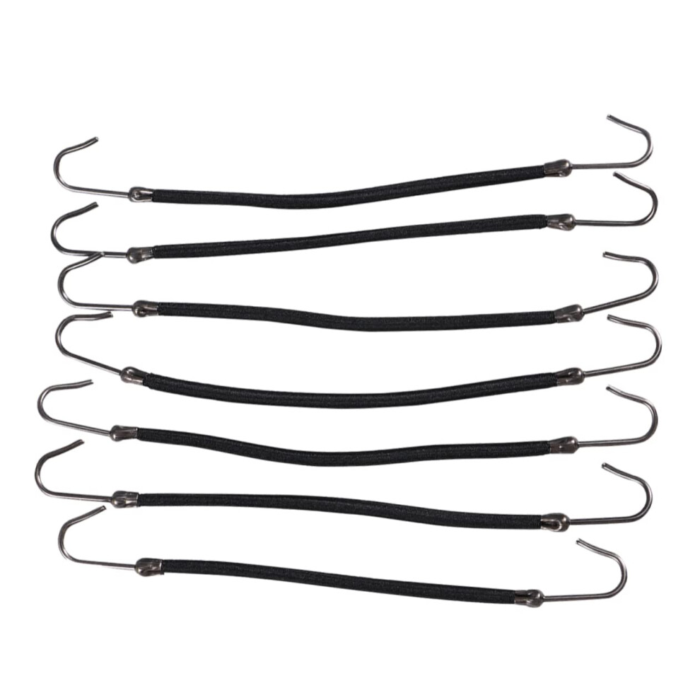 Unisex Black 20Pcs Ponytail Hooks Hair Bungee Bands Gentle Spiral Tie For Smooth Styling And Braids